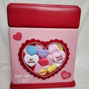 VALENTINE HOLIDAY LARGE STOOL 20"X15" Red and Pink Heart Candy Box Decor